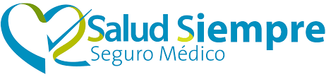 Logotipo del seguro médico Salud Siempre: un corazón trazado en azul y verde
